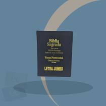 Bíblia Letra Jumbo com Harpa Capa com ziper Preta Edição Promessa Palavras de Jesus em Vermelho com Indice