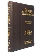 - Bíblia Letra Jumbo Harpa Gospel Evangélica Preta Luxo Sem Ziper
