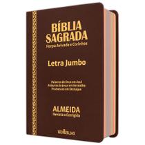 Bíblia - Letra Jumbo - Marrom ARC - João Ferreira de Almeida - Capa Flexível c/ Índice por Cores Bíblia - Letra Jumbo - Marrom ARC - João Ferreira de Almeida - Capa Flexível c/ Índice por Cores