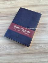 Biblia letra supergigante sbb capa couro bond letra confortavel