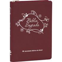 Bíblia Linha Ouro - Flores - Capa Vemelha - Letra Grande Bíblia Linha Ouro - Flores - Capa Vemelha - Letra Grande