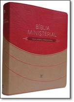 Biblia Ministerial Nvi - Capa Duotone Marrom Claro E Vermelho - Vida