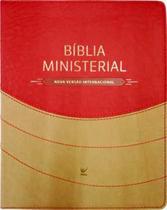 Bíblia Ministerial - Nvi - Capa Duotone Marrom Claro e Vermelho - VIDA