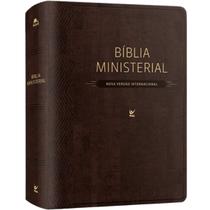 Bíblia Ministerial NVI Letra Normal Capa Luxo Marrom