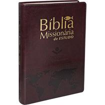 Biblia missionária de estudo - vinho nobre - ra - sbb