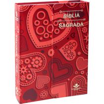 Bíblia NAA Com Aba E Ima Coração Vermelho Bíblia NAA Com Aba E Ima Coração Vermelho