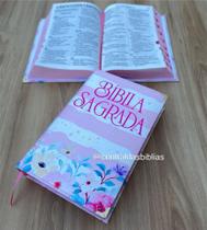 Biblia NTLH rosa capa dura - nova tradução linguagem de hoje INDICE digital capa dura Acolchoada SBB