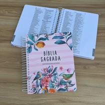 Bíblia Nvi Anote primavera - capa rosa espaço para anotações