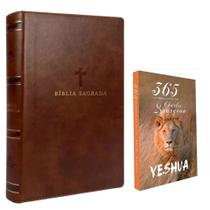Bíblia NVI Couro Luxo + Devocional 365 Mensagens Charles Spurgeon Kit