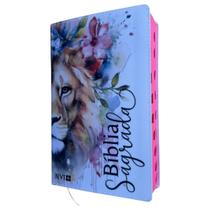 Bíblia NVI Leão Safira Com Índice Letras Grandes
