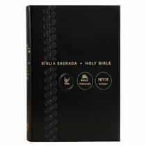 Biblia nvi portugues/ingles - capa luxo preta