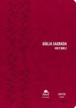 Bíblia Nvi Português/Inglês - Capa Luxo - Rosa - Vida