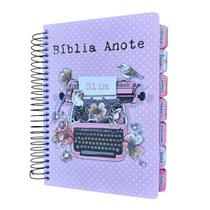 Bíblia Nvt Anote Typo rosa com Abas adesivas coladas