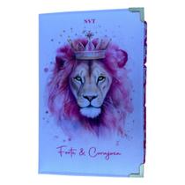 Bíblia NVT Leão forte e corajosa com Abas capa dura acolchoada