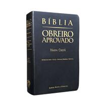 Bíblia Obreiro Aprovado Média Luxo - C/ Harpa Cristã - Preta - CPAD