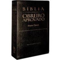 Biblia Obreiro Aprovado Média Luxo Harpa Cristã Preta