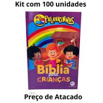 Bíblia para Crianças 3 Palavrinhas capa brochura Ciranda Cultural Atacado 100 unidades Presente