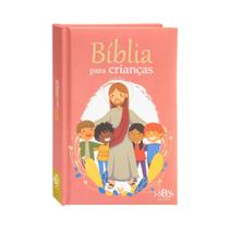 Bíblia Para Crianças C/ Ilustrações Histórias Bíblicas ROSA - Todolivro Bíblia Para Crianças C/ Ilustrações Histórias Bíblicas ROSA - Todolivro