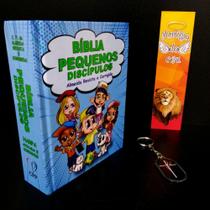 Biblia para crianças harpa avivada pequenos discipulos azul kt