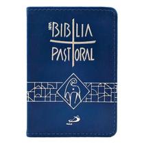 Bíblia pastoral bolso encadernada luxo azul - PAULUS