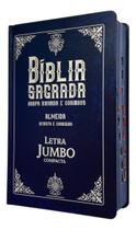 Bíblia Pentecostal Jumbo Capa Dura Campacta Azul - Com Índice Harpa Coros João Ferreira De Almeida Bíblia Pentecostal Jumbo Capa Dura Campacta Azul - Com Índice Harpa Coros João Ferreira De Almeida