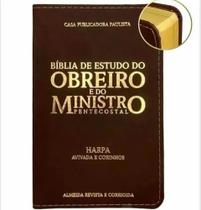 Bíblia Pentecostal Letra tradicional Super Luxo Capa Preta