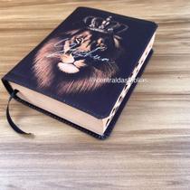 Bíblia pequena leao coroa Com Harpa e corinhos E Índice Capa exclusiva - CPP