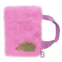 Bíblia Pequena Luxo Com Alça Pelúcia Capa Rosa