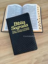 Bíblia preta xadrez ARC - com harpa