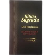 Bíblia RC Com Harpa Preta Letra Hipergigante Com Caneta - Casa Publicadora Paulista