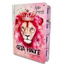 Bíblia Sagrad C/ Índice Abas Adesivas Seja Forte E Corajosa