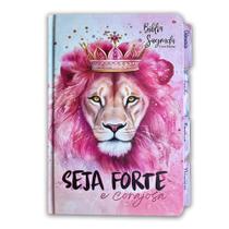 Bíblia Sagrad C/ Índice Abas Adesivas Seja Forte E Corajosa