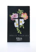 Bíblia Sagrada 365 RC Letra Hipergigante Capa Dura Flores Cruz