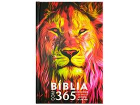 Bíblia Sagrada 365/ Reflexões E Plano De Leitura/ Capa Dura Leão Fogo/ Cpp -