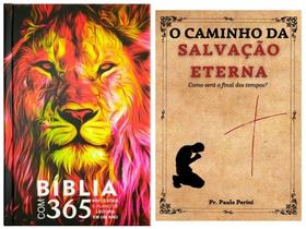 Bíblia Sagrada 365 Reflexões E Plano De Leitura Leão Fogo/ Livro Estudo "O Caminho da Salvação"