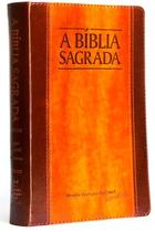 Bíblia Sagrada ACF Letra Super Legível RCM Capa Bicolor Chocolate Havana