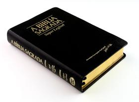 Bíblia Sagrada ACF Letra Super Legível RCM COURO LEGITIMO COM CAIXA PRETA - SBTB