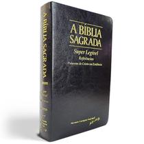 Bíblia Sagrada ACF Letra Super Legível Referências Palavras de Jesus em Evidências Preta