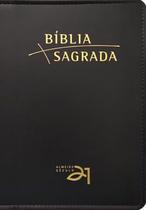 Bíblia sagrada - almeida 21 com referências cruzadas luxo - couro simulado preto - 03 ed. - Edições Vida Nova