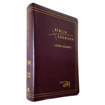 Bíblia Sagrada Almeida Século 21 Letra Gigante Luxo Bordô - Edições Vida Nova