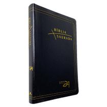 Bíblia Sagrada Almeida Século 21 Luxo Preta com Referências Cruzadas - Edições Vida Nova