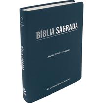 Bíblia Sagrada ARA Letra Gigante Sintético Flexível Azul Escuro