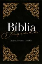 Biblia sagrada arabescos - letra gigante com harpa avivada e corinhos