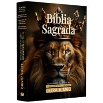 Bíblia Sagrada ARC Harpa Avivada e Corinhos Jumbo Capa Dura Leão Rei