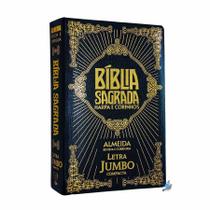 Bíblia Sagrada ARC Harpa Letra Jumbo Coverbook Compacta Preta