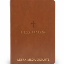 Bíblia Sagrada ARC Letra Mega Gigante Capa Luxo Marrom