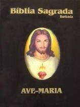 Bíblia Sagrada Ave-Maria - Católica - Capa material sintético Preto Ilustrada Luxo