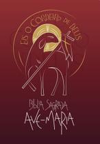 Bíblia Sagrada Ave Maria Média Eis o Cordeiro de Deus - Capa Vermelha