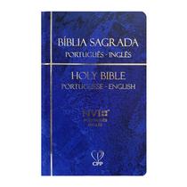 Bíblia Sagrada Bilíngue Português-Inglês NVI Capa Dura Azul