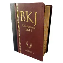 Bíblia Sagrada BKJ 1611 King James Grande Fiel com Estudo Holman ACF Letra Normal Capa Luxo C/ Índice Preto e Marrom